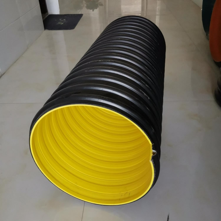 喀什喜马管业 双壁排污 结构稳定 抗压力度强 HDPE钢带增强螺旋波纹管 Dn300